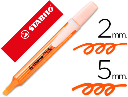 Marcador fluorescente Stabilo Swing Cool tinta naranja